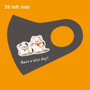 くまもとクリエイターズ　マスク　35　招き猫と犬